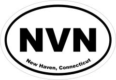 New Haven, Connecticut Oval Stickers