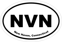 New Haven, Connecticut Oval Stickers