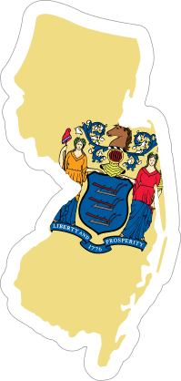New Jersey Flag State Sticker