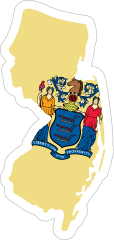 New Jersey Flag State Sticker
