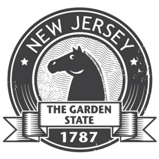 New Jersey Garden State Illustration Sticker