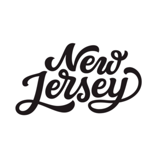 New Jersey Hand Drawn Lettering Sticker