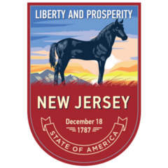New Jersey Horse Emblem Sticker