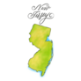 New Jersey Map Illustration Sticker