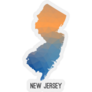 New Jersey Map In Geometric Style Sticker