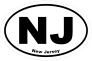 New Jersey Nj Oval Sticker