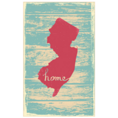 New Jersey Nostalgic Rustic Vintage Home Sticker