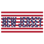 New Jersey On Usa Flag Sticker