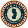 New Jersey USA Illustration Sticker