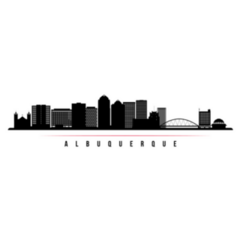 New Mexico Albuquerque City Skyline Horizontal Sticker