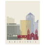 New Mexico Albuquerque Skyline Poster Sticker
