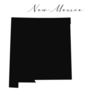New Mexico Map Lettering Sticker