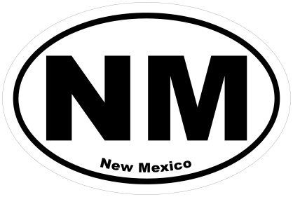New Mexico Nm Oval Sticker