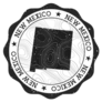 New Mexico Outdoor Stamp With Topographic Isolines Sticker