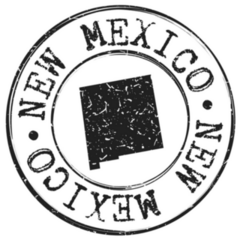 New Mexico Passport Round Stamp Sticker