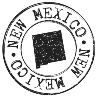 New Mexico Passport Round Stamp Sticker