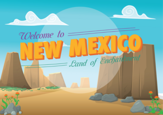 New Mexico Postcard Sticker