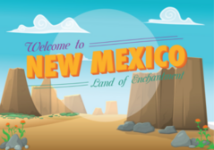 New Mexico Postcard Sticker