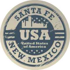 New Mexico, Santa Fe Rustic Sticker