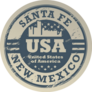 New Mexico, Santa Fe Rustic Sticker