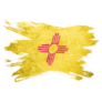 New Mexico State  Flag Brush Stroke Sticker