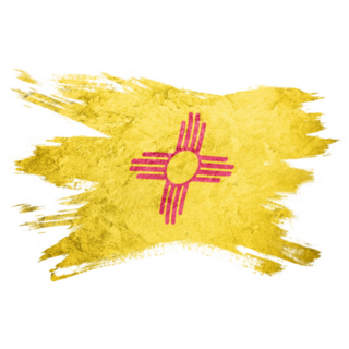 New Mexico State  Flag Brush Stroke Sticker