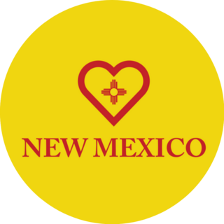 New Mexico State Flag Heart Shape Sticker