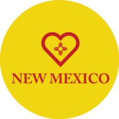 New Mexico State Flag Heart Shape Sticker