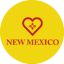 New Mexico State Flag Heart Shape Sticker