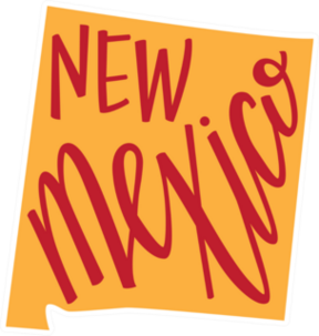 New Mexico State Hand Lettering Sticker