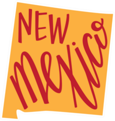 New Mexico State Hand Lettering Sticker