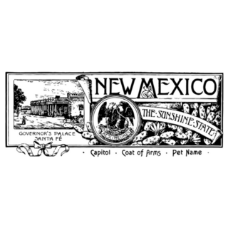 New Mexico The Sunshine State Banner Sticker