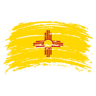 New Mexico Us Flag Brush Stroke Sticker