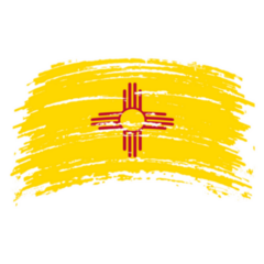 New Mexico Us Flag Brush Stroke Sticker