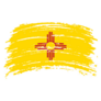 New Mexico Us Flag Brush Stroke Sticker