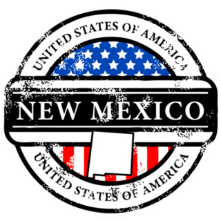 New Mexico USA Round Badge Sticker