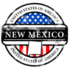 New Mexico USA Round Badge Sticker