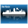New Mexico, Usa Skyline On Parliament Blue Sticker