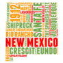 New Mexico Usa State Map Word Sticker
