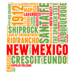 New Mexico Usa State Map Word Sticker