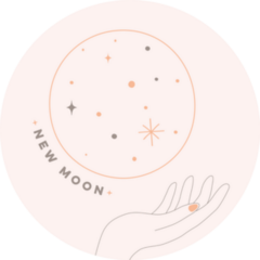 New Moon Minimalistic Pastel Pink Sticker