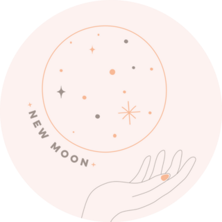 New Moon Minimalistic Pastel Pink Sticker
