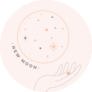 New Moon Minimalistic Pastel Pink Sticker