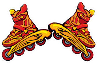 New Red Rollerblade Sticker
