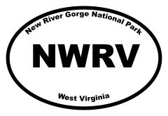 New River Gorge National Park Oval Sticker
