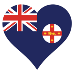 New South Wales Australia Heart Flag Sticker