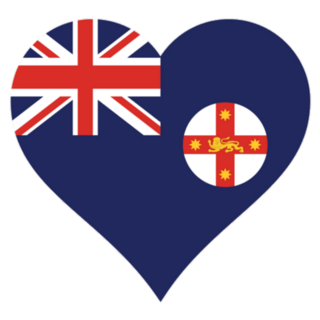 New South Wales Australia Heart Flag Sticker