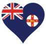 New South Wales Australia Heart Flag Sticker