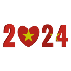 New Year 2024 Vietnam Sticker