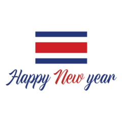 New Year Costa Rica Sticker